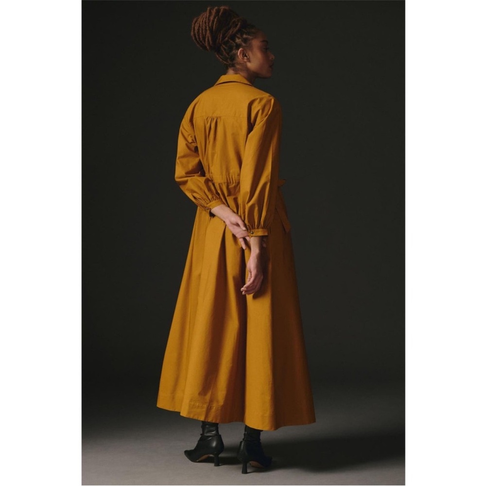 Anthropologie Maeve Cinched Shirt Dress L - Picture 2 of 7